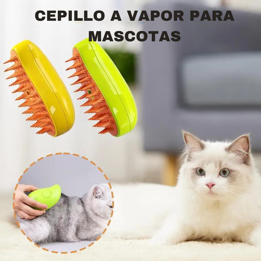 Cepillo recargable a vapor para mascotas, Perros y Gatos, sanos y límpidos!