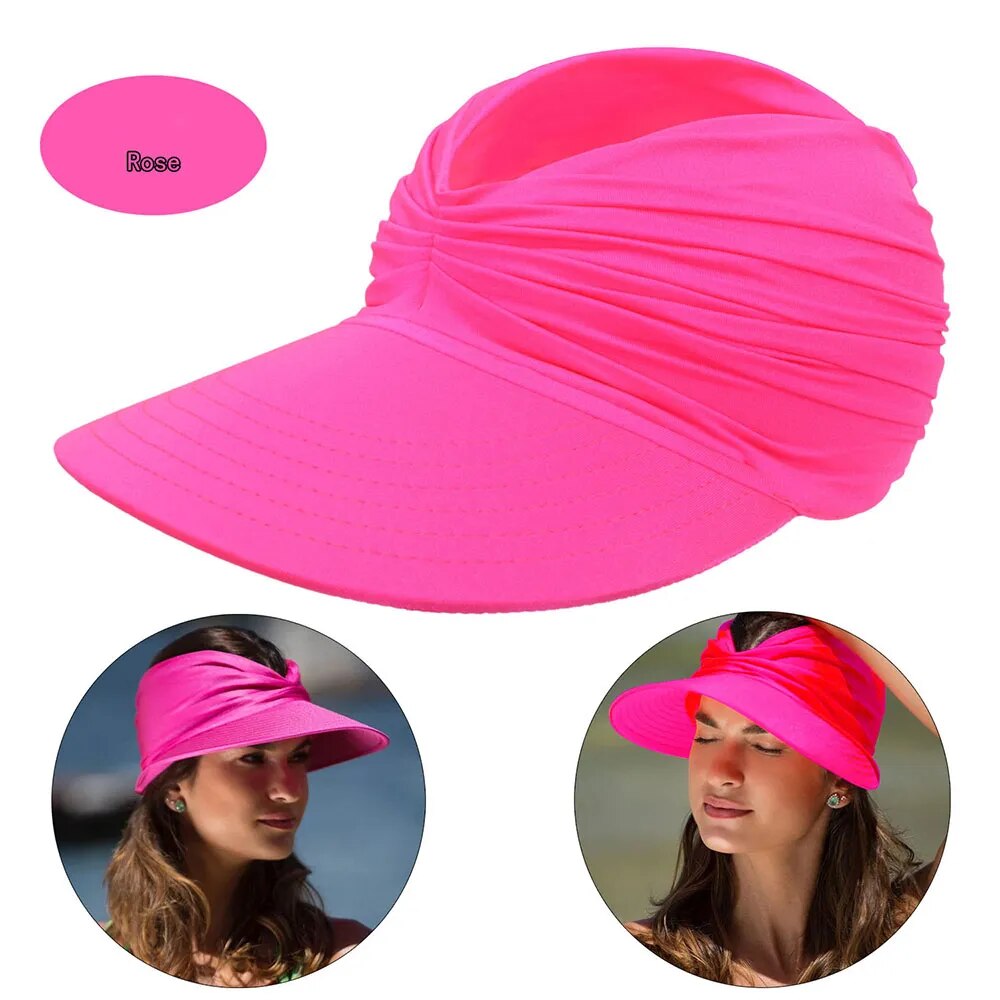 Visera de mujer con filtro UV, para playa y exteriores