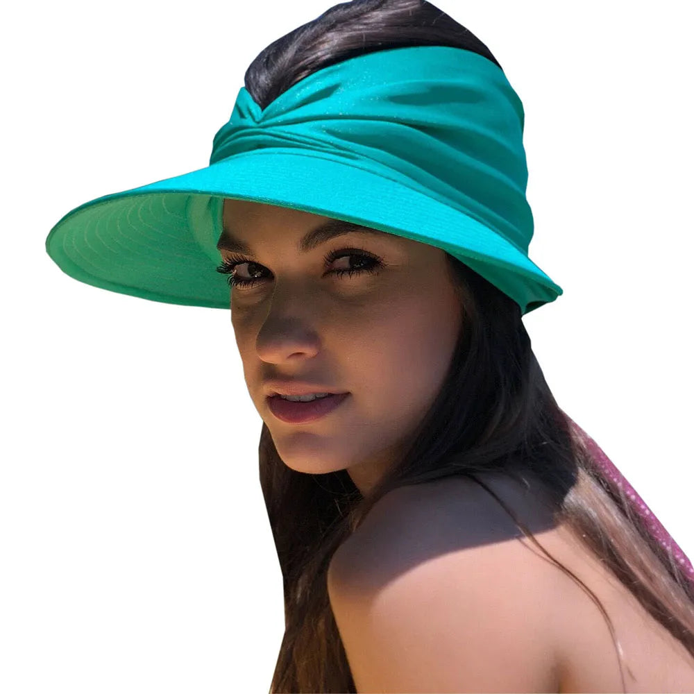 Visera de mujer con filtro UV, para playa y exteriores